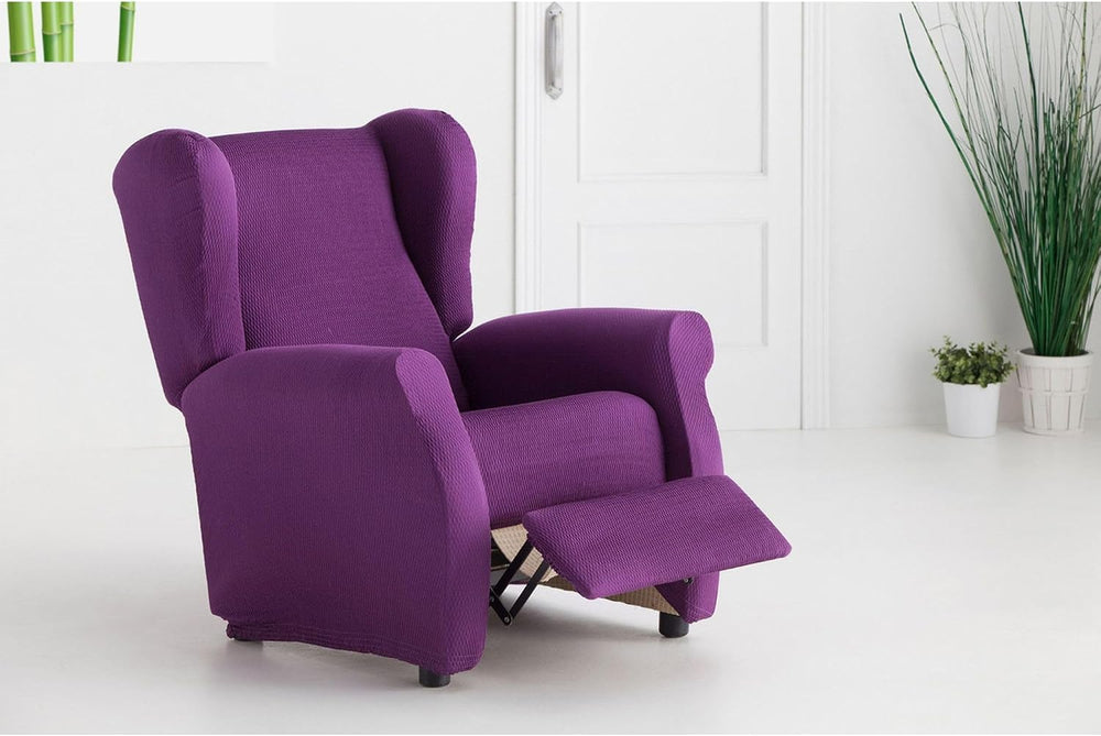 Relaxing Armchair Cover Padded and Very Adjustable Elastic Bordeaux 100