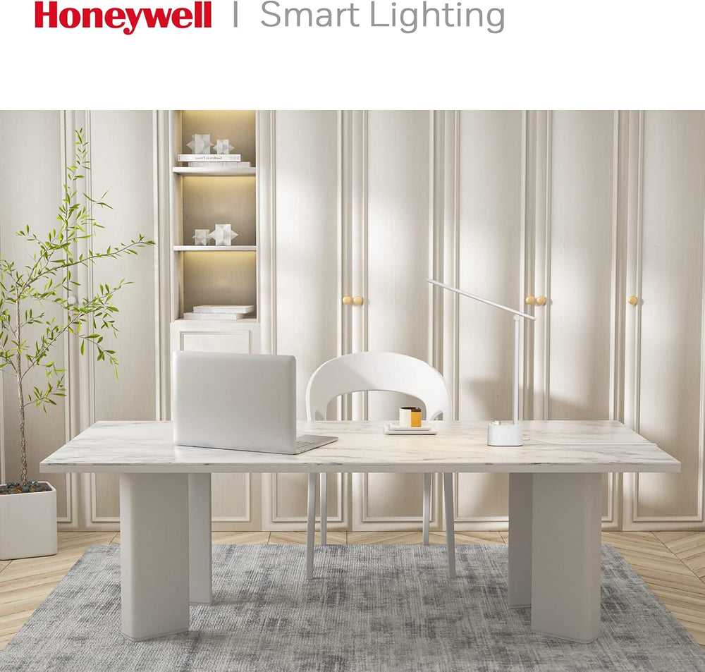Honeywell HWT-H01 LED Desk Lamp, Foldable & Stepless Dimmable, White
