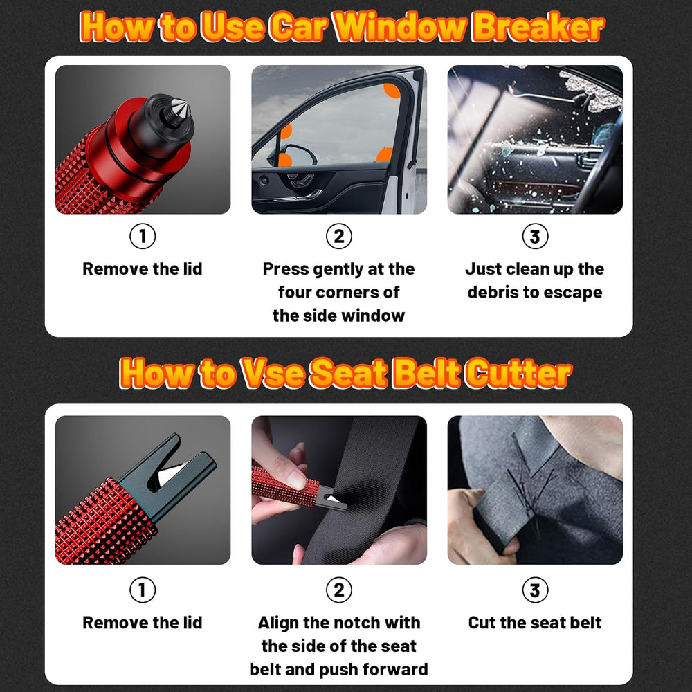 smosun Safehammer - 2026 Upgraded Safe Hammer Glass Breaker Under Water, Car ...