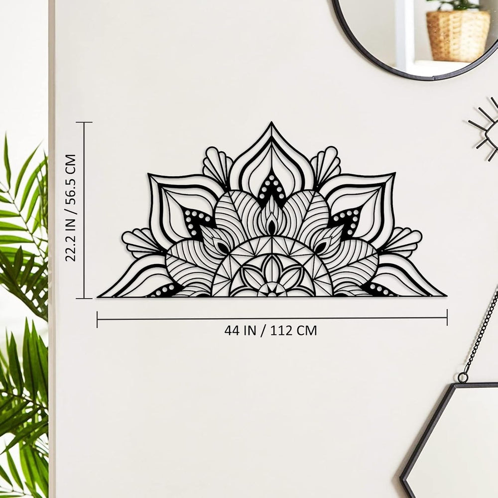 ESTART Large Metal Mandala Wall Art, Unique Lotus Flower Wall Decor