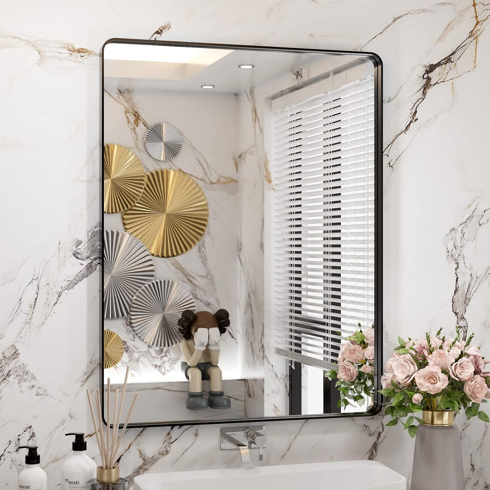 WEER Bathroom Vanity Mirror Black 28X36 Inch
