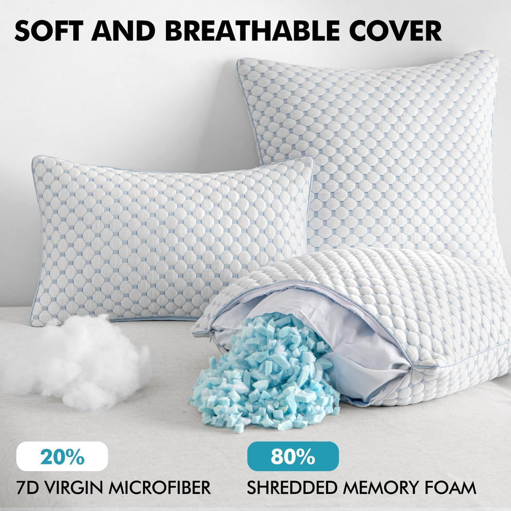 MIULEE 18x18 Decorative Pillow Inserts Set of 2 Memory Foam Filling