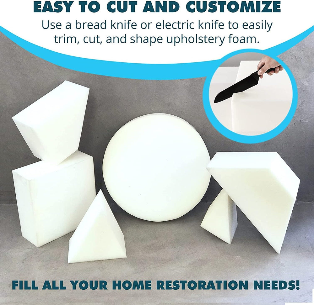 Foamma 6" x 20" x 20" High-Density Upholstery Foam Padding, Th...