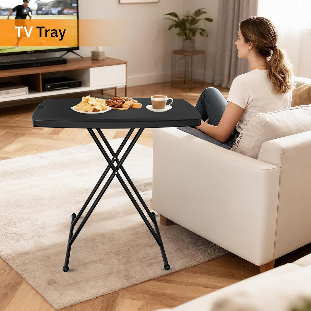 VINGLI 30" Small Folding Table Portable, Laptop TV Tray, Camping Table