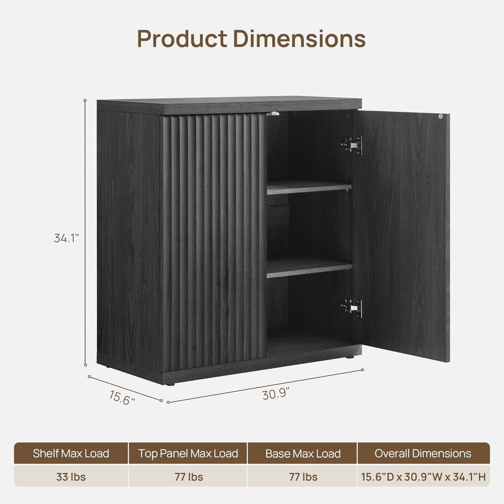 SICOTAS Buffet Cabinet with Storage Sideboard Cabinet with Doors & Shelves