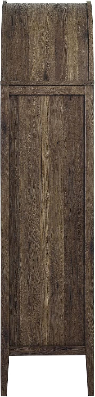 Modway Nolan Modern Farmhouse 71 Inch Tall Arched Storage Display Cabinet in ...