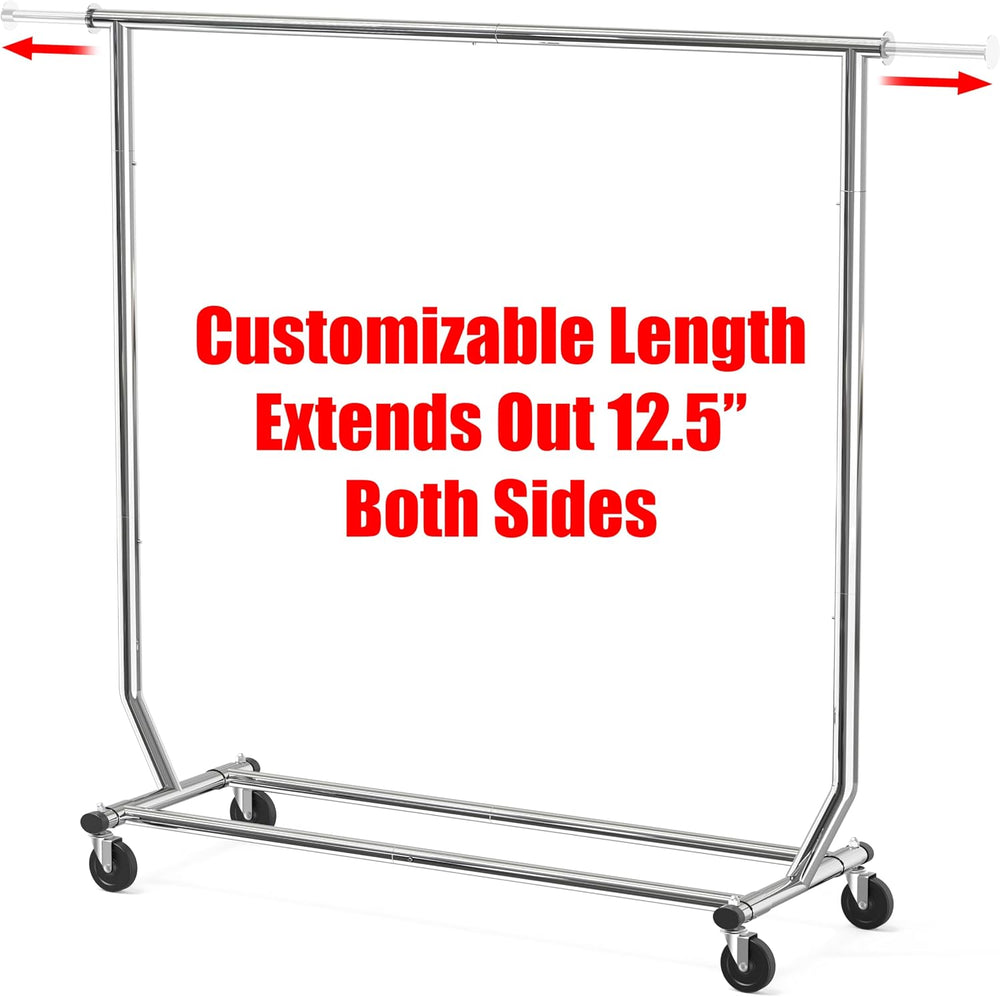 Simple Houseware Supreme Commercial Grade Clothing Garment Rack, Chrome
