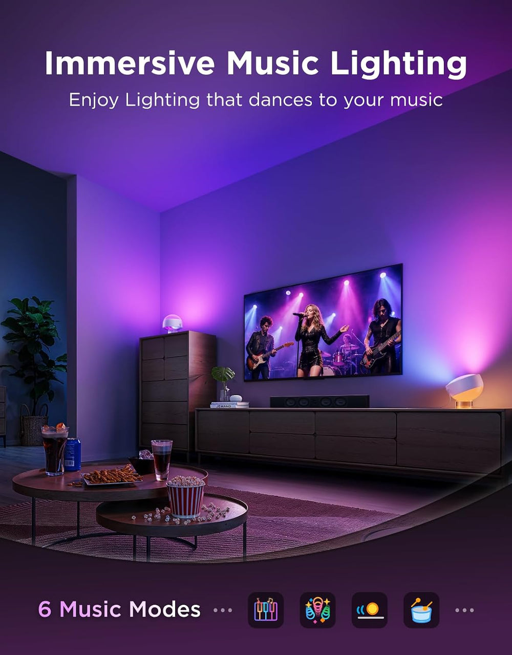 Govee Wallwasher Smart Table Lamp with Dual-Light Source Night Light Corded