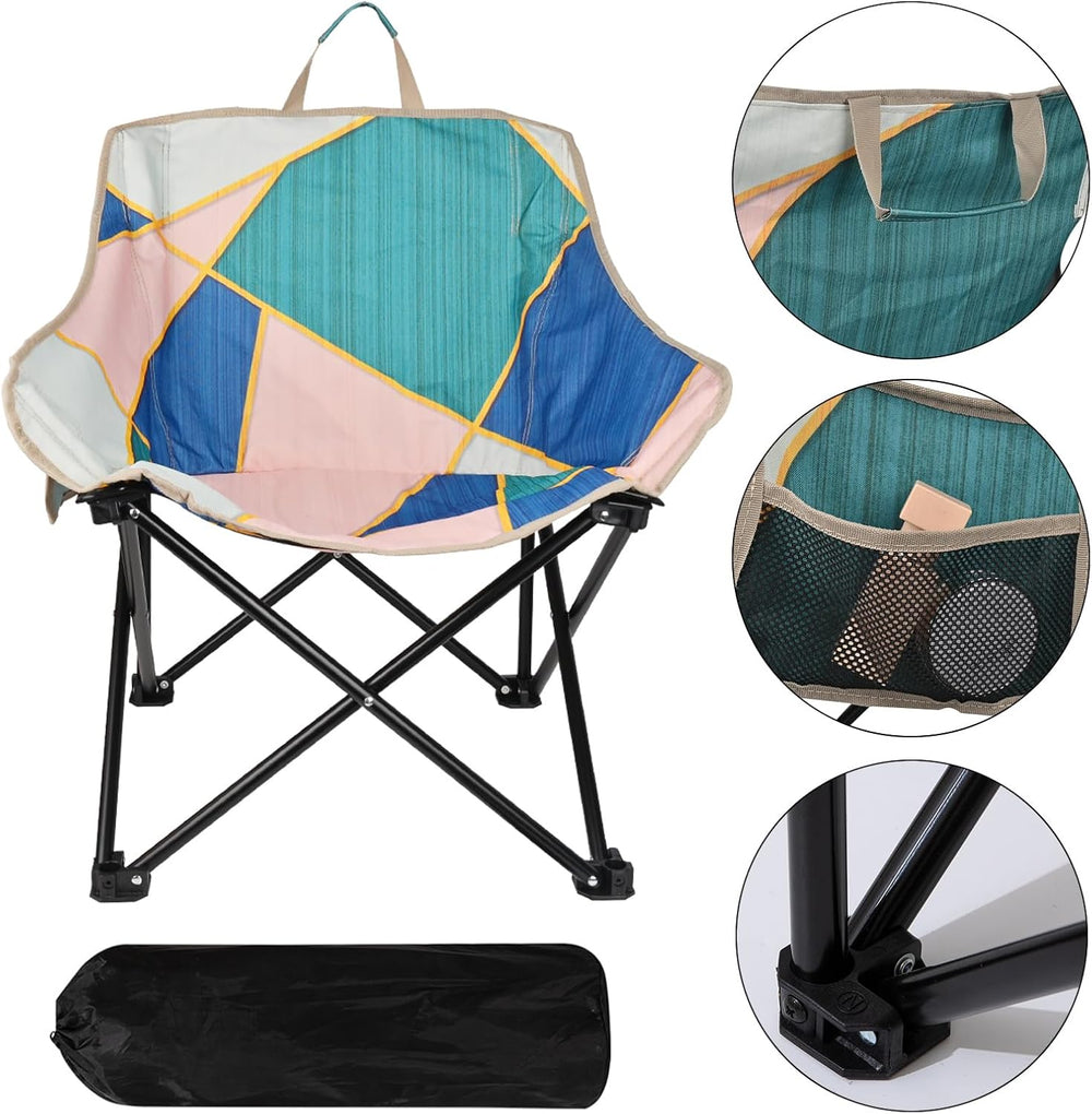 2 Pack Camping Chair for Adults, Portable Folding Sofa Chair, Easy Set Up Pat...