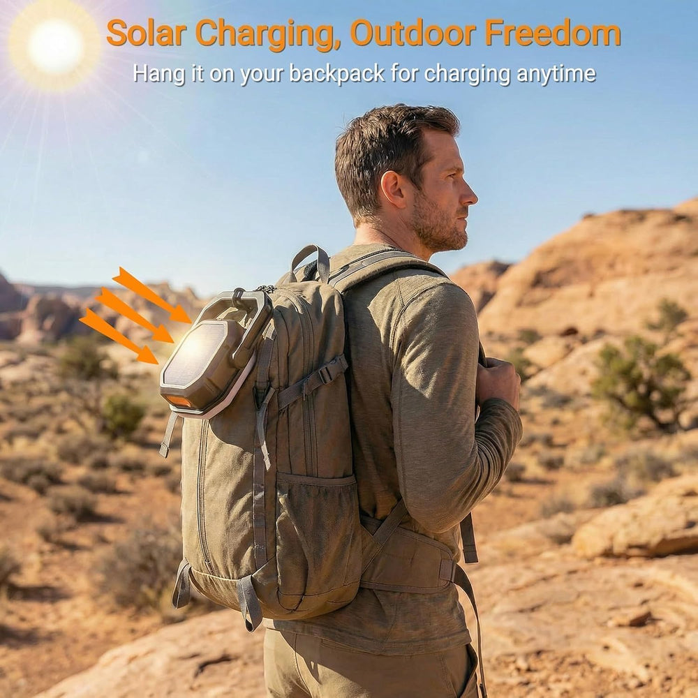 SyouHome Rechargeable Camping Light, 4000LM 6600mAh Solar Lantern, 2 Pack