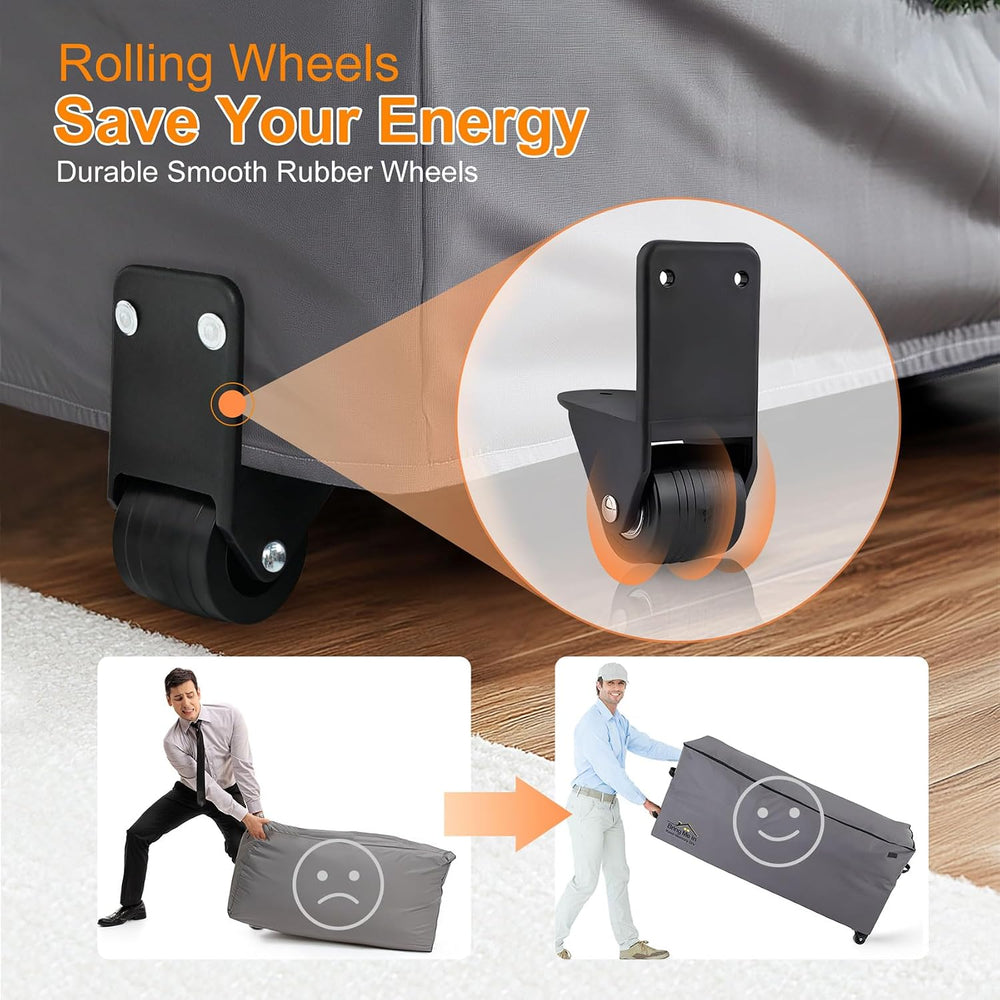 NettyPro Rolling Cushion Storage Bags with Wheel and Handle, Large Storage Co...