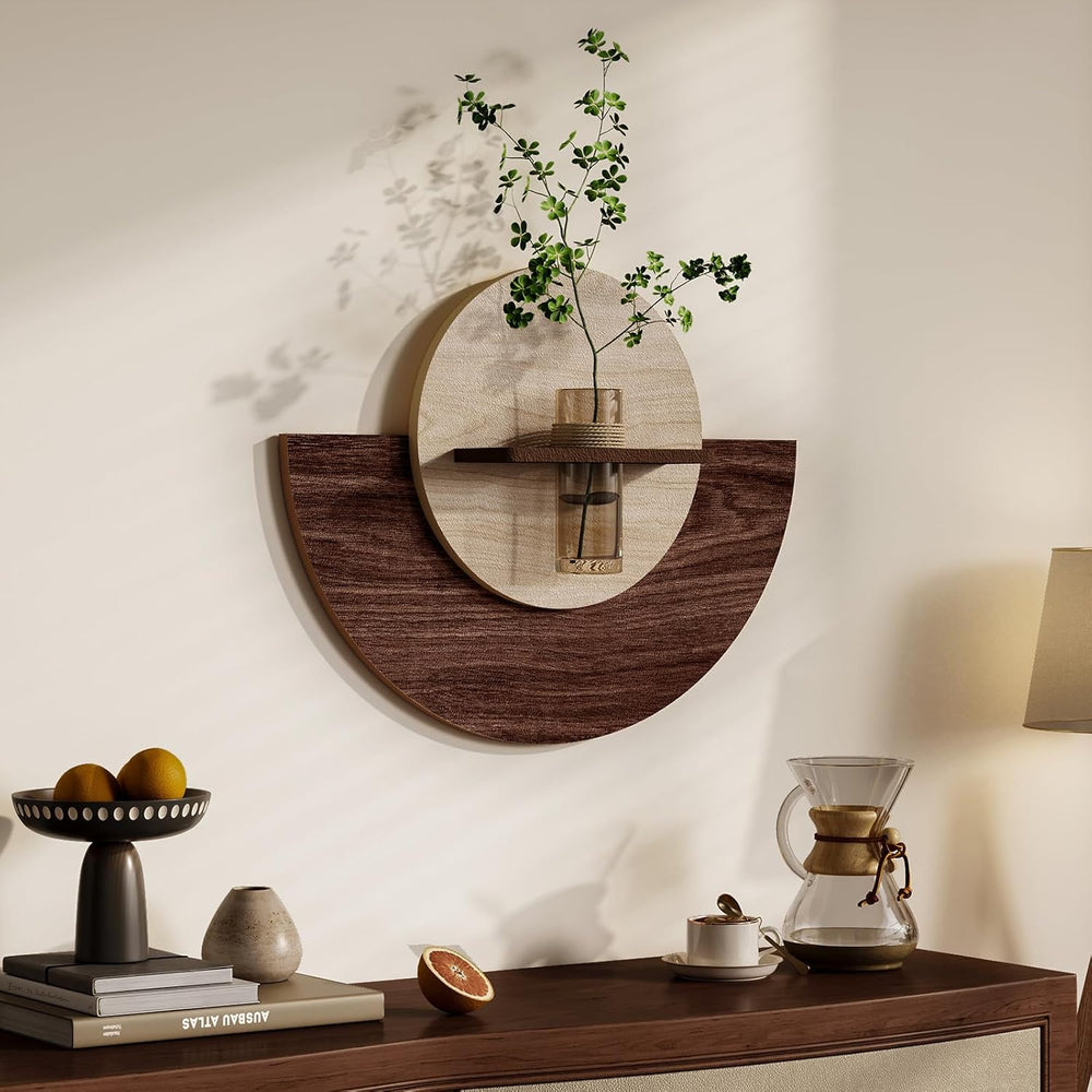 3D Round Wall Art for Dining Room, Modern Textured Circular Wall Decor