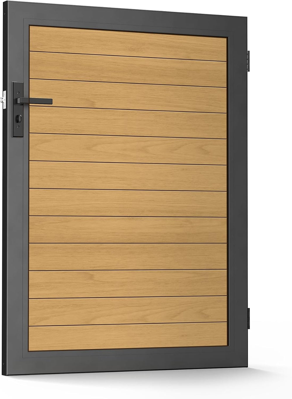 3x4 FT (34.8"x47.8") Aluminum Fence Gate Kit, Heavy-Duty Wood Grain...