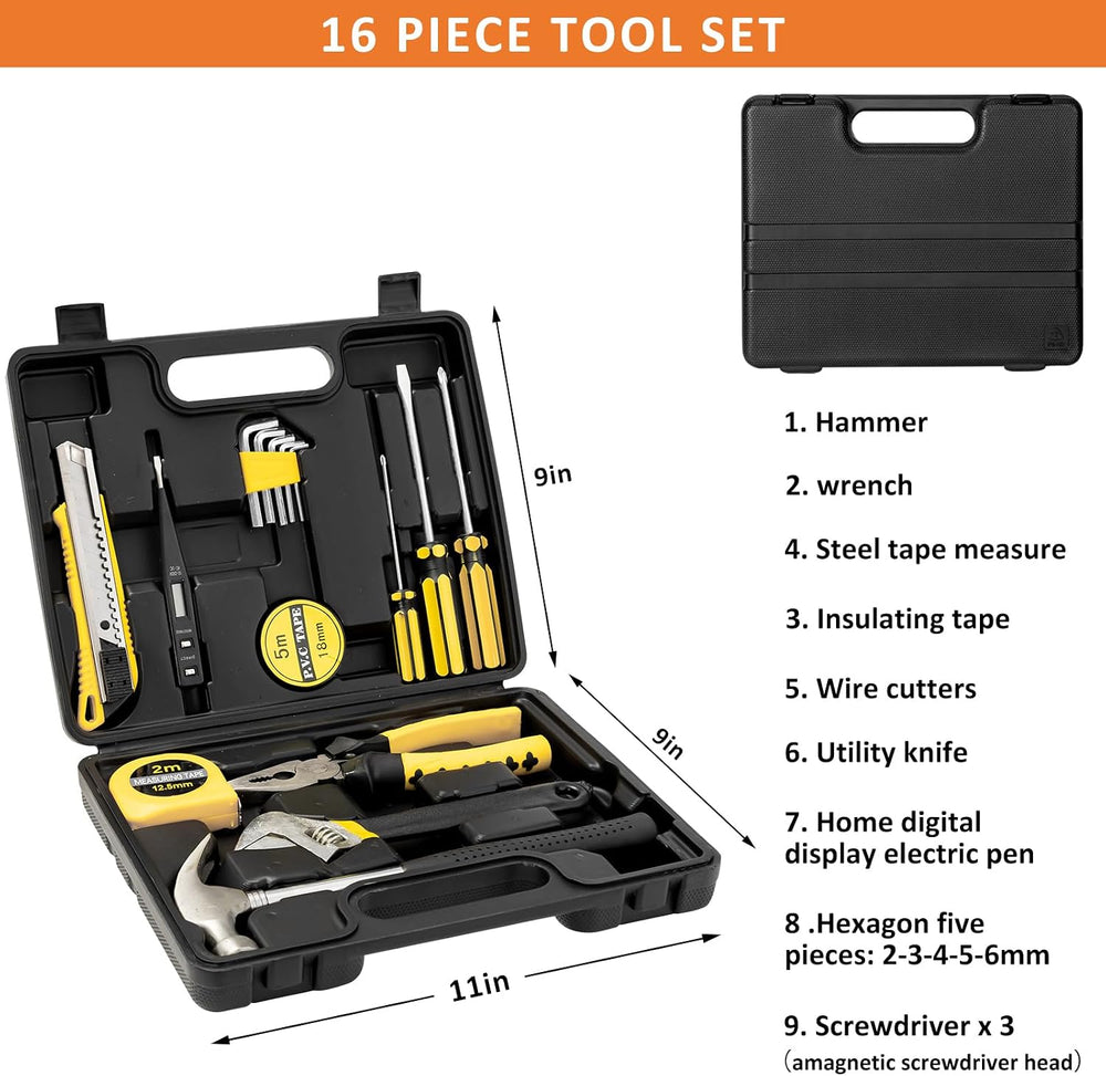 105 PCS Roadside Car Emergency Assistance Kit with Portable Air Compressor Ju...