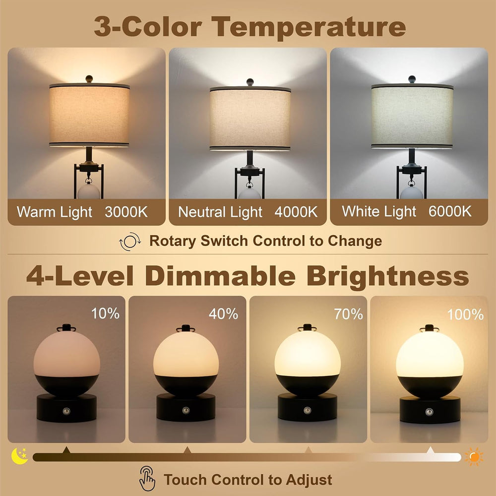 65'' Floor Lamp with Portable Nightlight, Standing Lamp with USB C+A ...