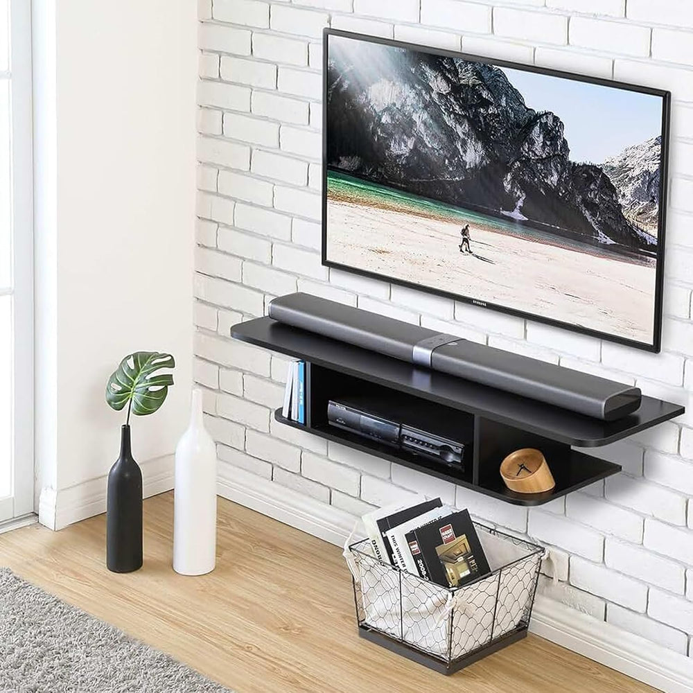 BiJun Floating TV Stand, Floating TV Shelf Under TV Floating Wall Shelf