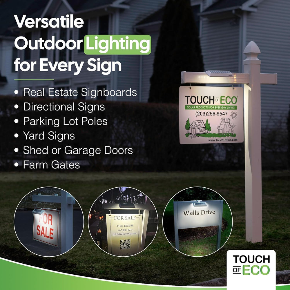 LITEAGENT PRO Upgrade Solar LED Sign Light for Real Estate Yard Signs, Tool-F...