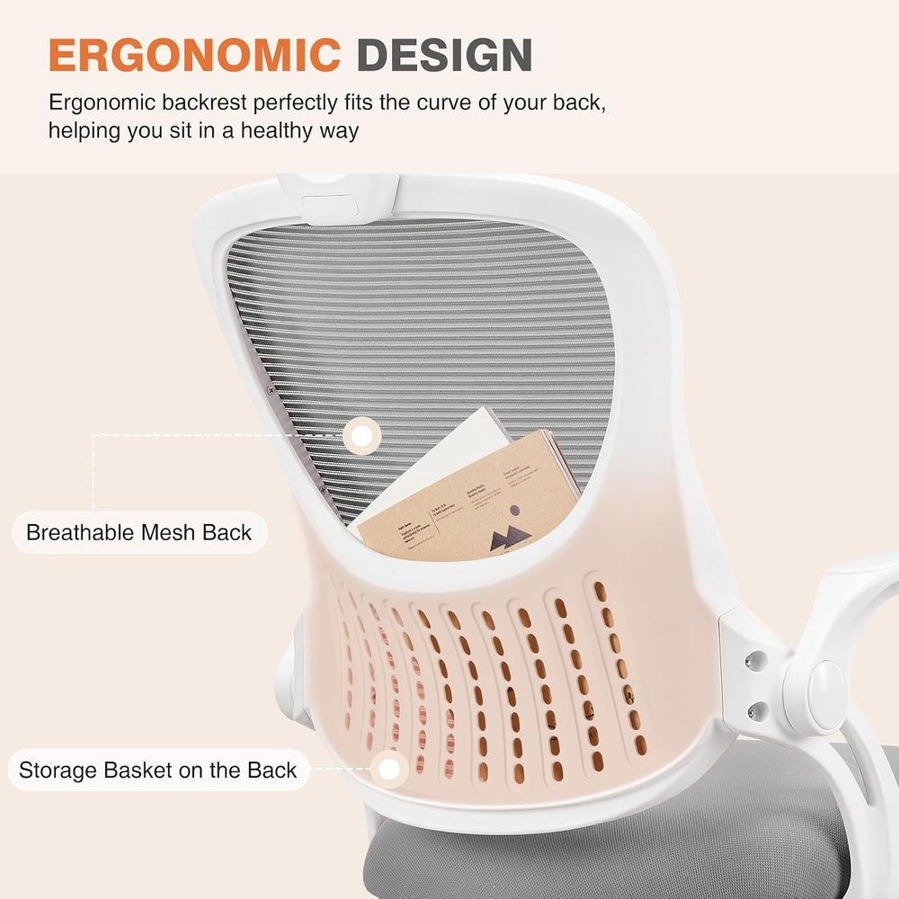Sweetcrispy Computer Desk Chair, Mesh Office Chair with Lumbar Support