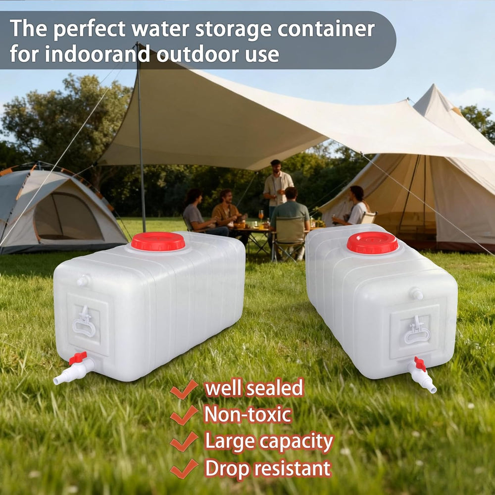 21Gallon/80L Water Storage Tank with Spigot,3m Hose and Control Vale