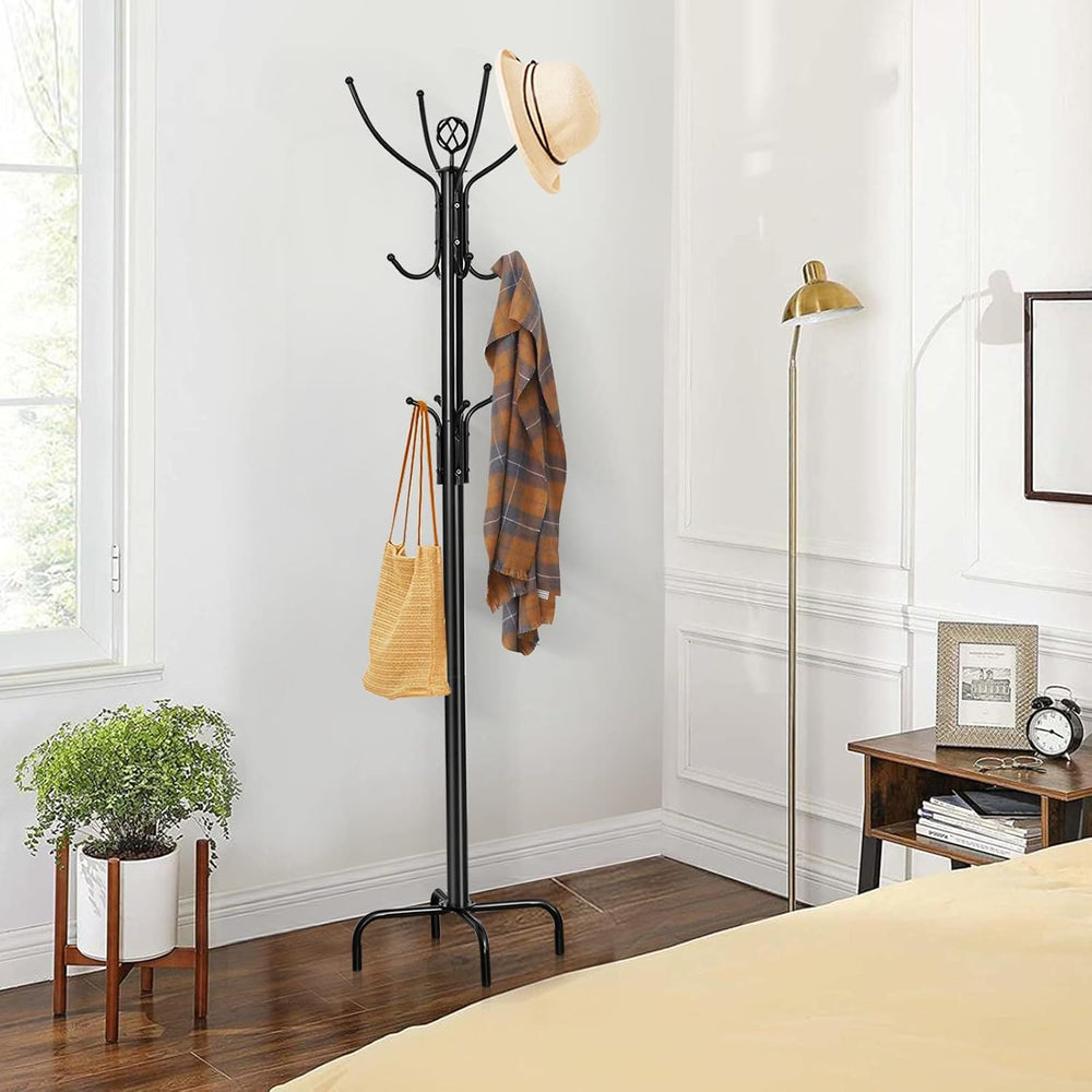 Tangkula 78 Inch Freestanding Coat Rack, Black