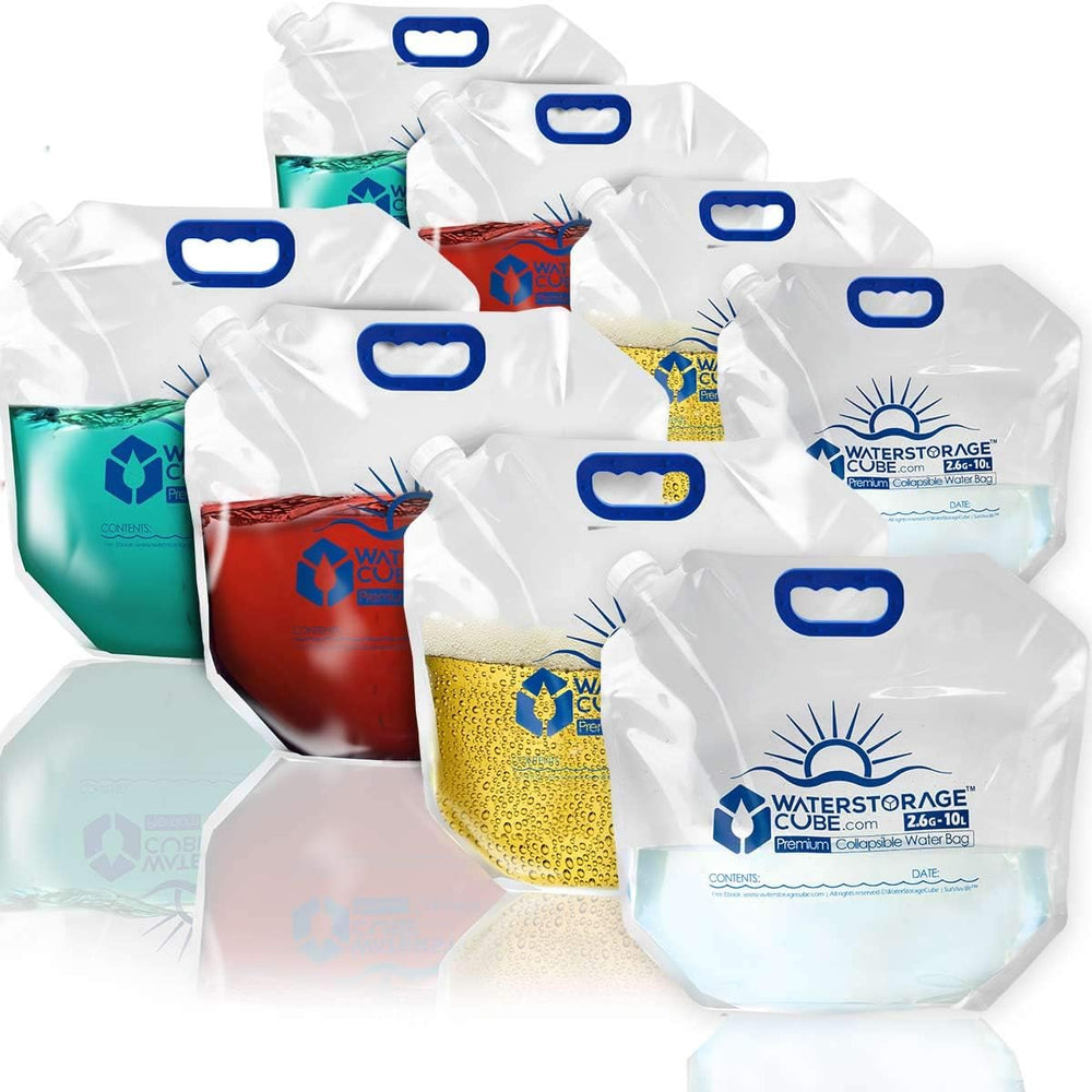 WaterStorageCube Premium Collapsible Water Container Bags