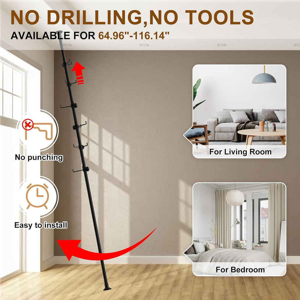 BeBecome Coat Rack, Telescopic Free-Standing Clothes rack for Hanging Clothes...
