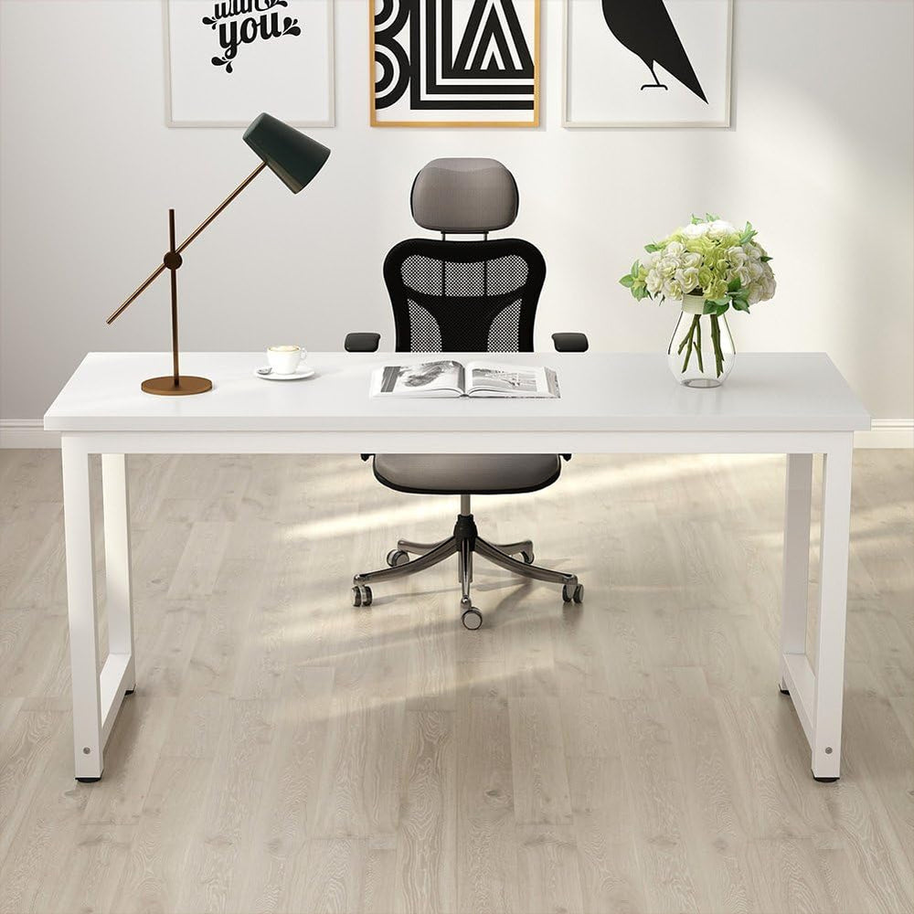 Tribesigns Computer Desk, 63 inch Large Office Desk Computer Table Study Writ...
