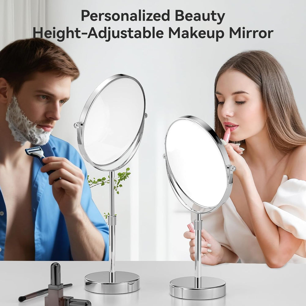 Nicesail Adjustable Makeup Magnified Mirror Chrome 10X 15 L x 9" W