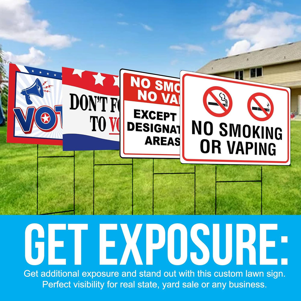 Generic 5pc Custom Yard Signs with Stakes 18x24 inch READY IN ONE DAY Persona...