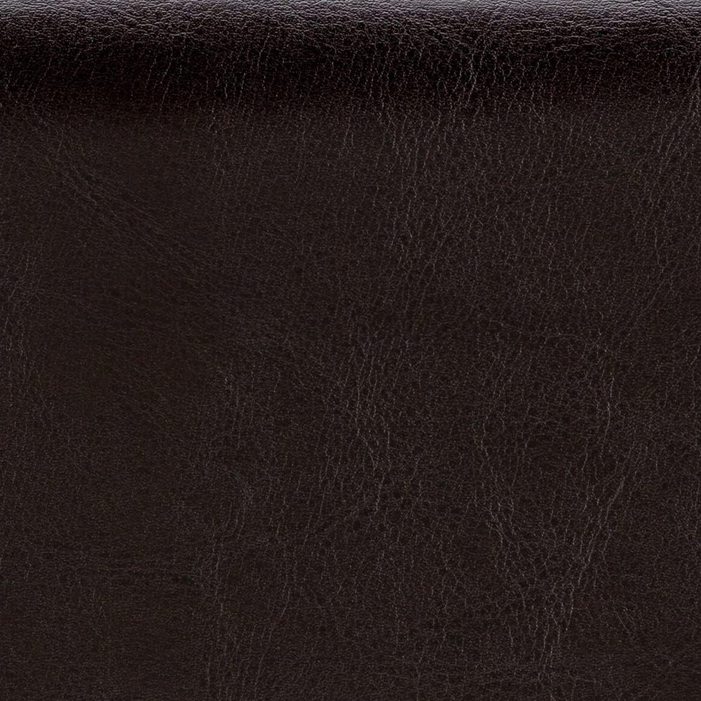 SIMPLIHOME Cosmopolitan 44" Wide Vegan Leather Storage Ottoman in Brown