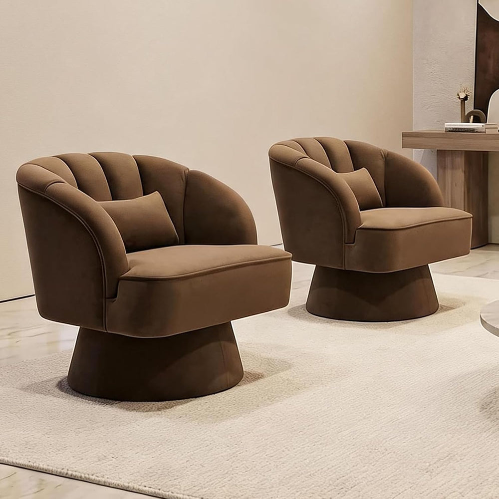 IDEALHOUSE Swivel Accent Chair with Armrests, 360° Mid Century Modern Swivel ...