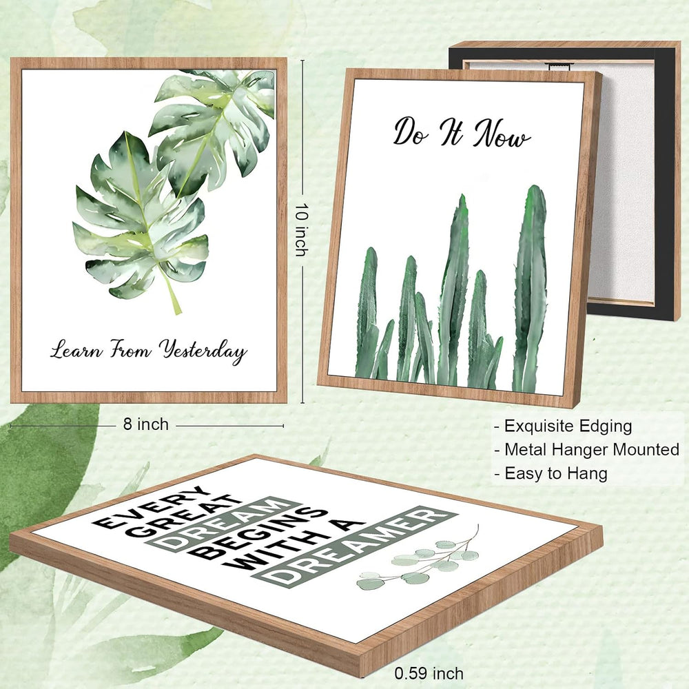 FRAMED Inspirational Wall Decor, Positive Affirmations & Motivational Art...