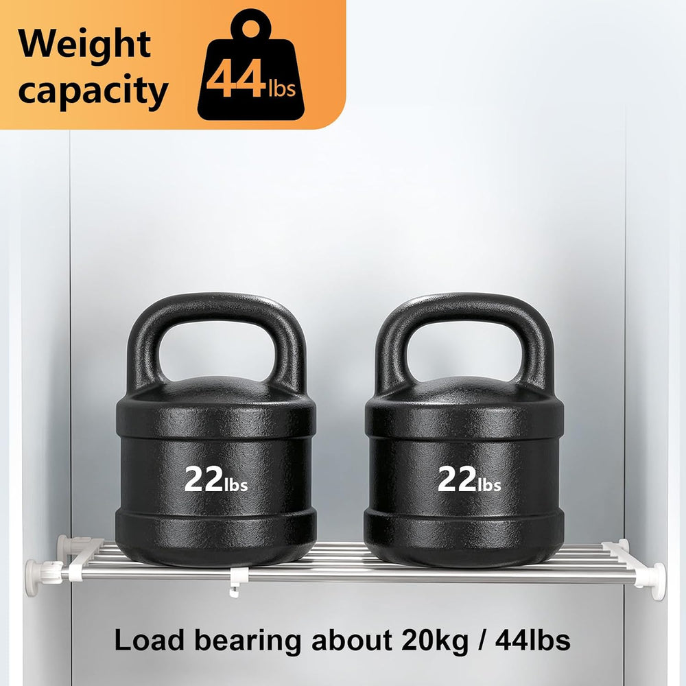 BAOYOUNI Adjustable Closet Tension Shelf Rod Expandable