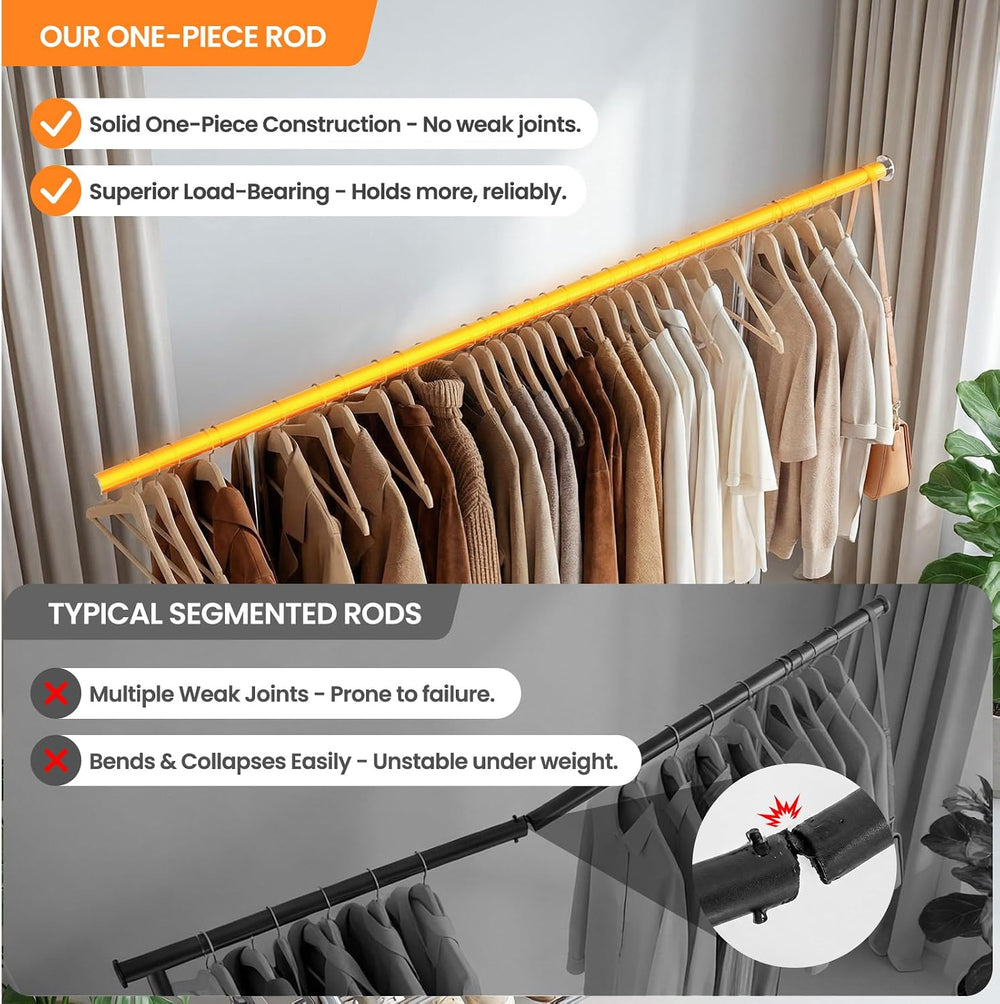 Heavy Duty Clothes Rack, Rolling Clothing Rack Load 650 LBS for Hanging Cloth...