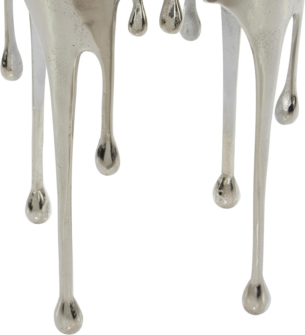 Deco 79 Aluminum Metal Abstract Side Table 16" x 16" x 25", Si...