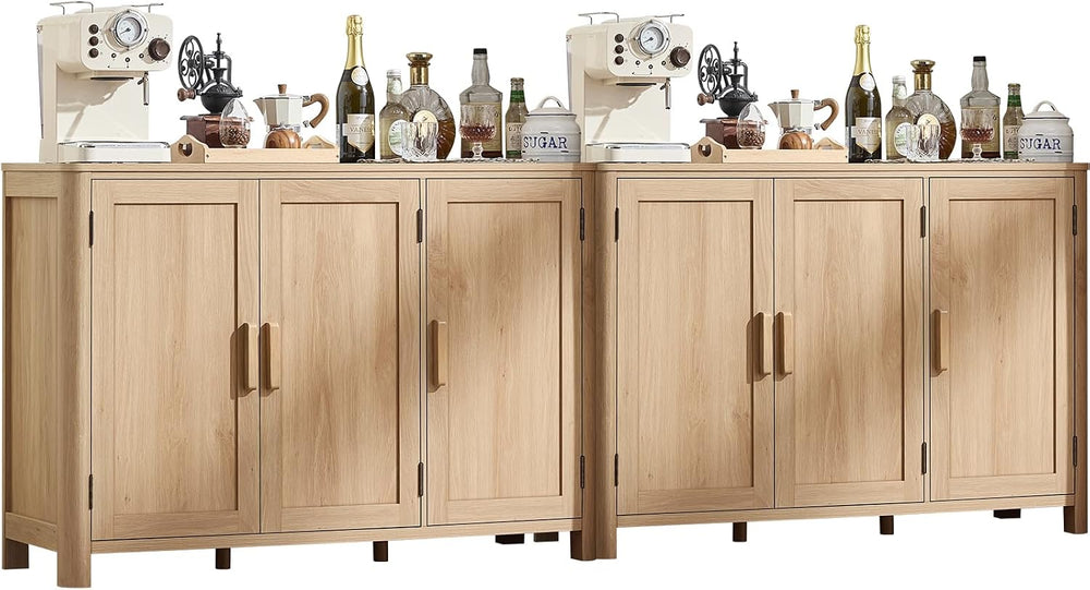 Joaxswe 2 Sideboard Buffet Cabinet with Storage, 46" Arc-Shaped Credenza