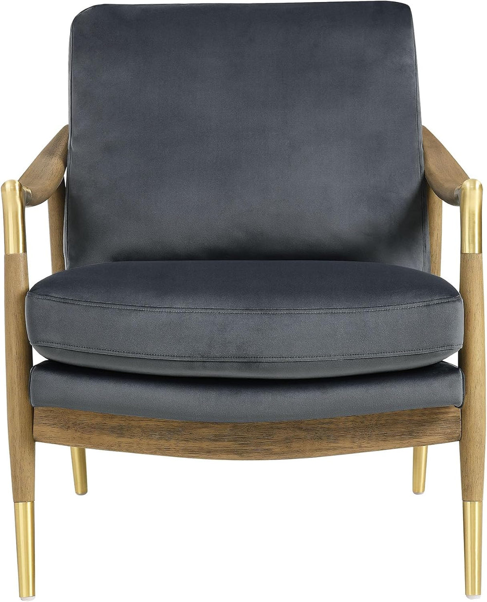 Modway Langford Stain-Resistant Performance Velvet Armchair – Mid Century Mod...