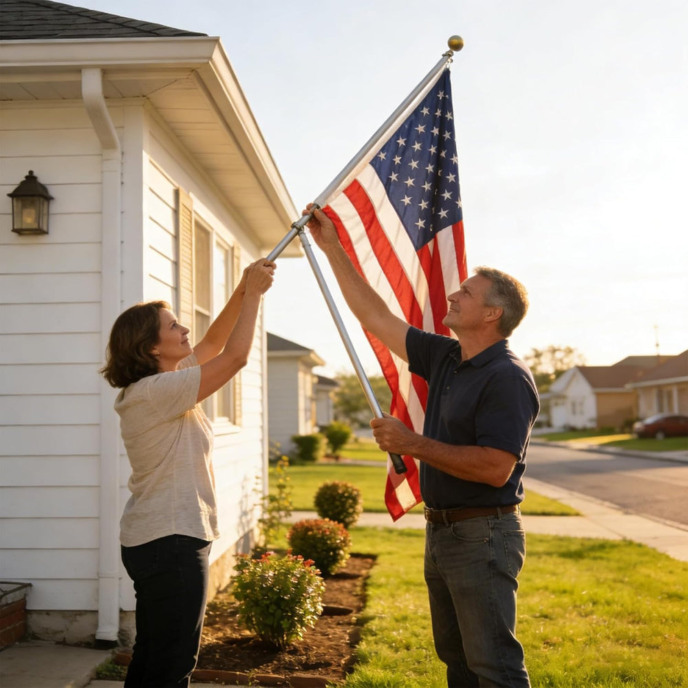 Made in the USA American Flag 3x5 Outdoor Heavy Duty,Sturdy Durable Nylon Ame...