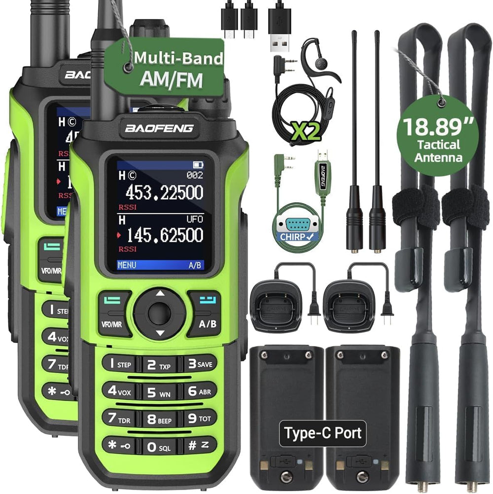 Baofeng Radio Ham Radio UV-5R Upgrade UV-21R Ham Radio Handheld Rechargeable ...