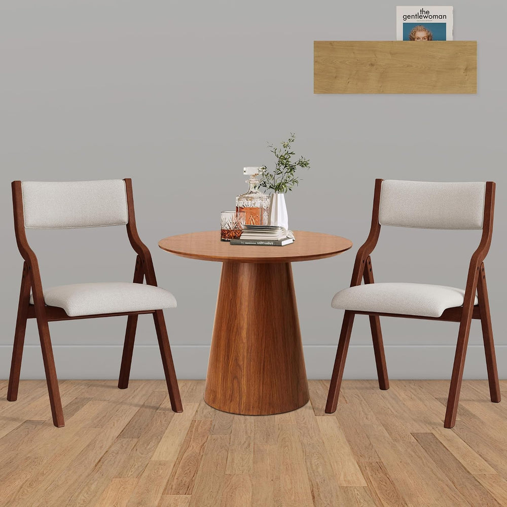 Ball & Cast Upholstered Folding Chairs Set of 2 with Ergonomically Design...