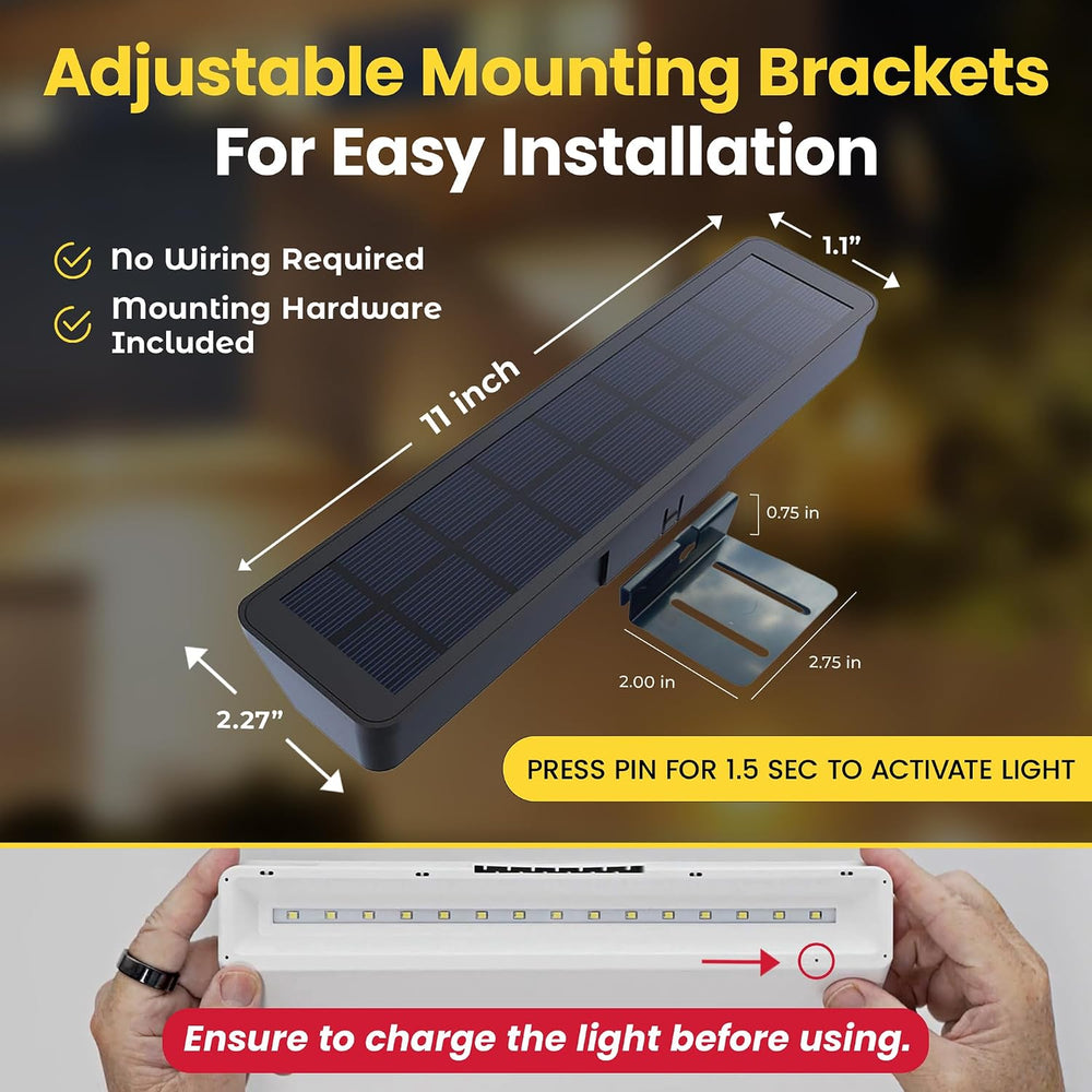 Brighticonics 2Pck Solar Address Sign Light – IP65 Waterproof Easy Install, A...