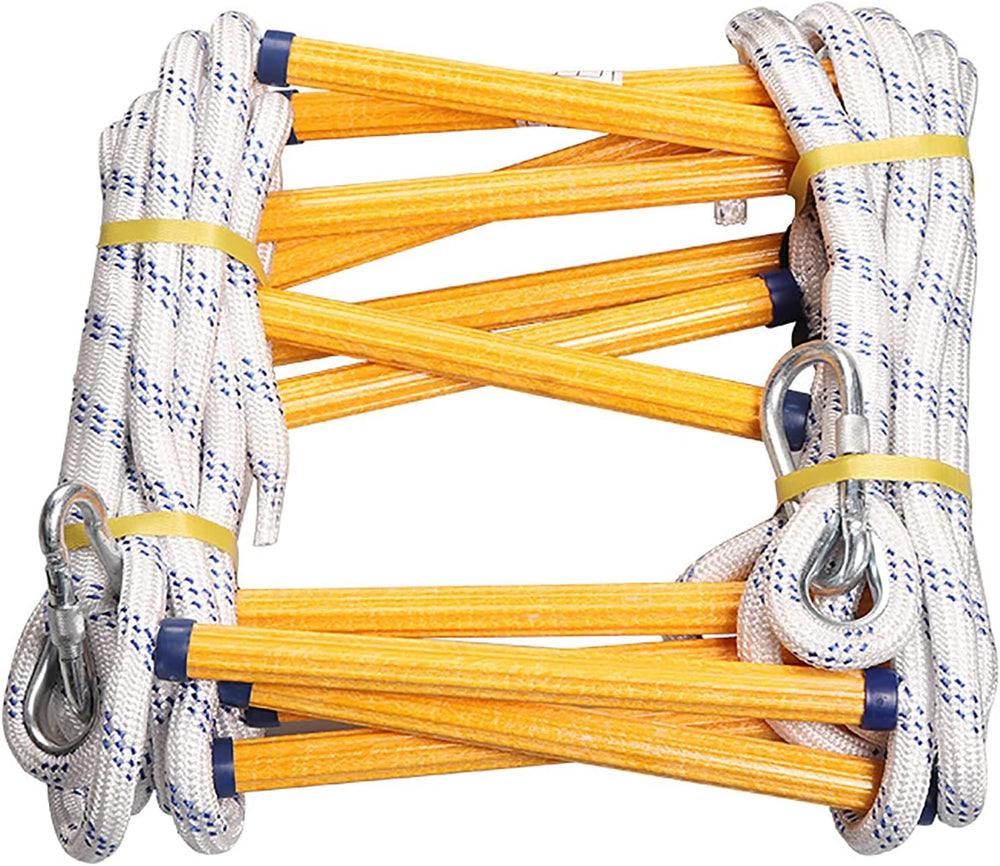 16ft Emergency Fire Escape Rope Ladder 2 Story Flame Resistant Emergency Fire...
