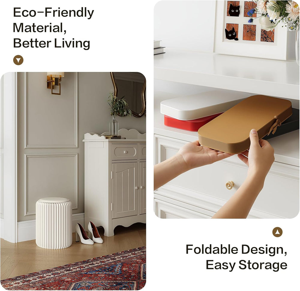 17 Inch Folding Stool 660lb Foldable Paper Stool, Eco-Friendly Kraft Paper Ho...