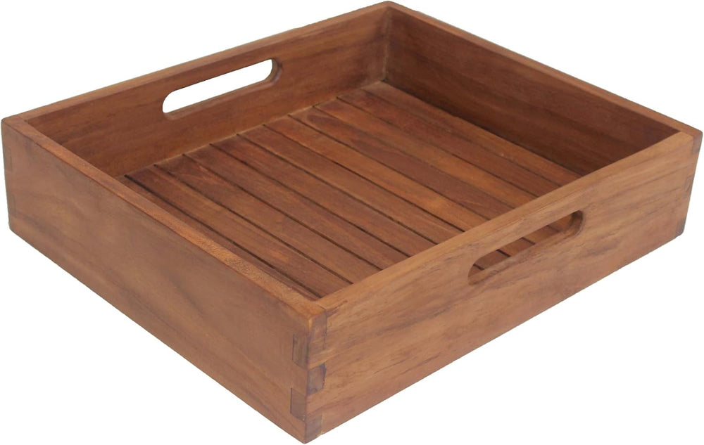 AquaTeak The Original Moa Teak Bench Large Storage Tray