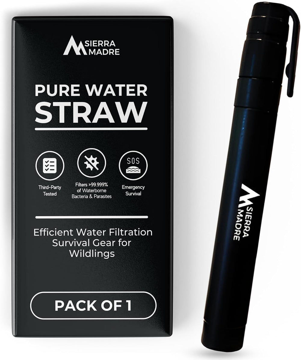 Sierra Madre Water Filter Straw, 264 Gallons Capacity, Lightweight, Pack 1