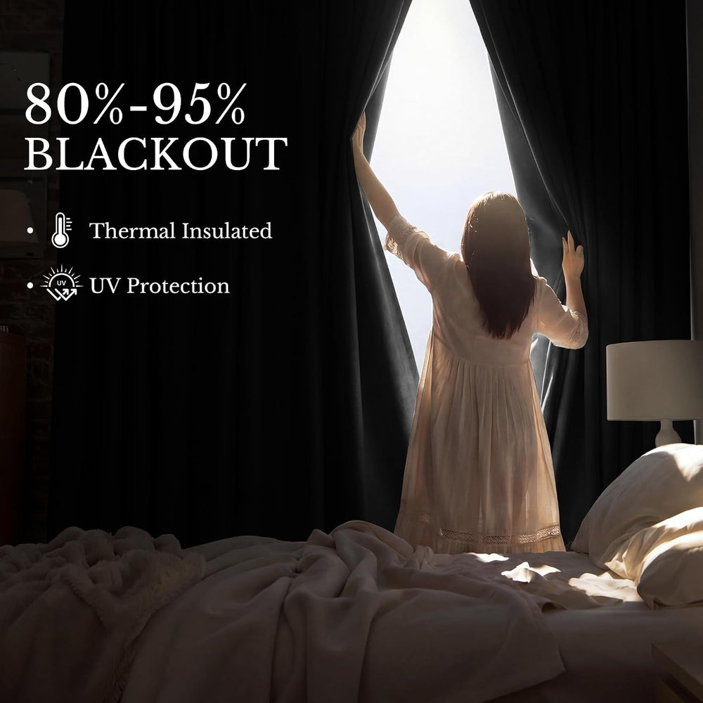 RYB HOME Room Divider Curtain with Straight Ceiling Track for Bedroom