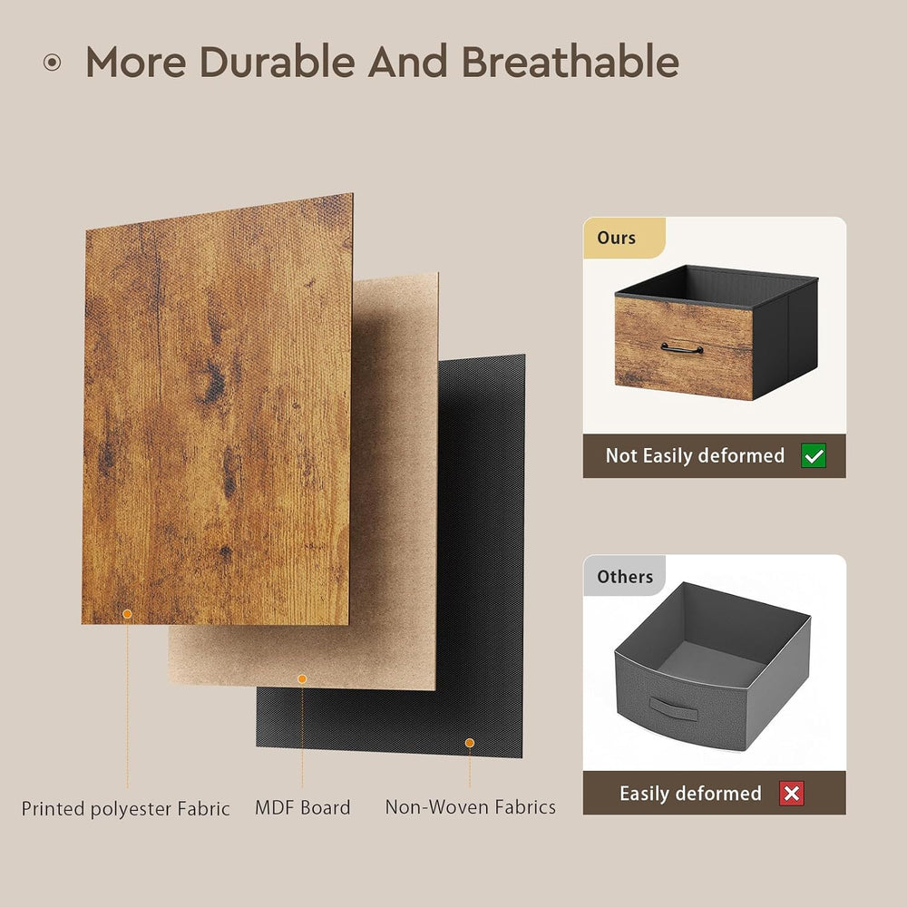 Yetom Changing Table, 3 Drawers&2 Shelves, Changing Table Dresser, Brown