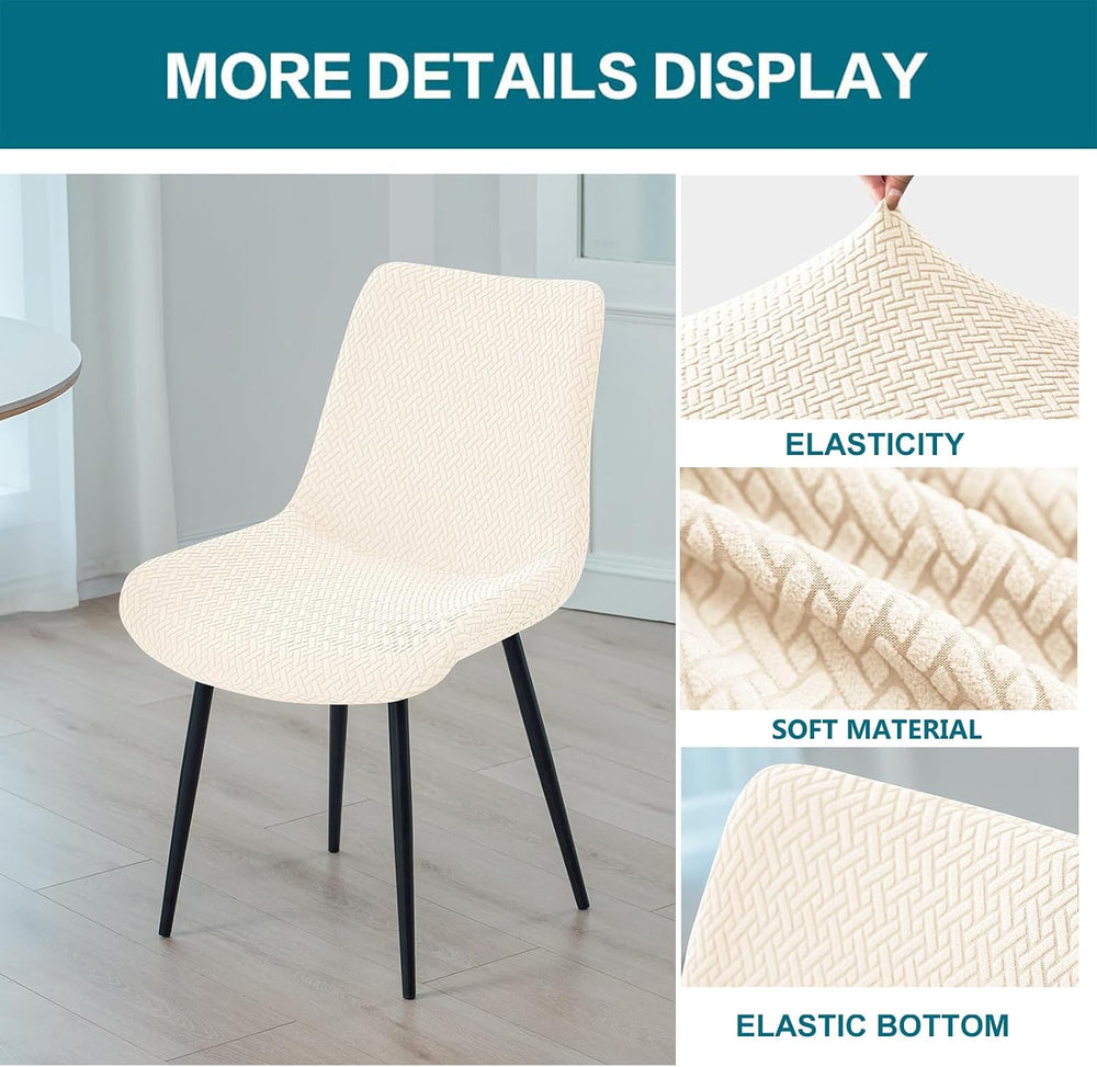 KRFOONN Dining Chair Covers Set of 4 Armless Accent Side Chair Cover