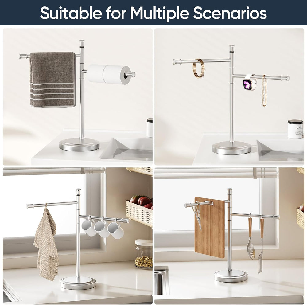 Brushed Nickel Hand Towel Holder Stand Towel Bar Hanger