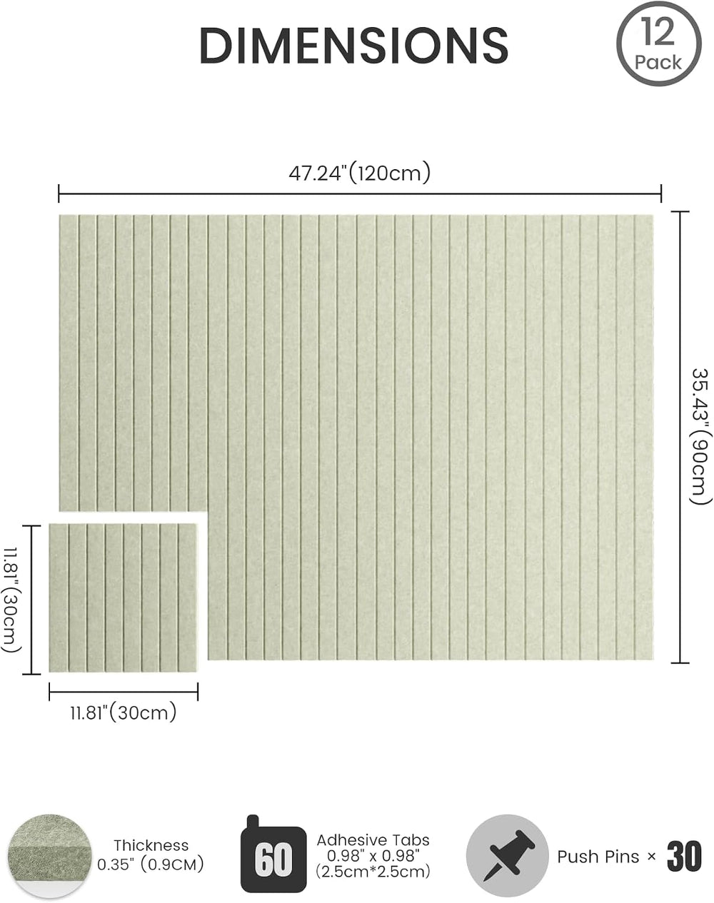 Bumusty Felt Bulletin Board & Cork Board Alternative 48" x 36"